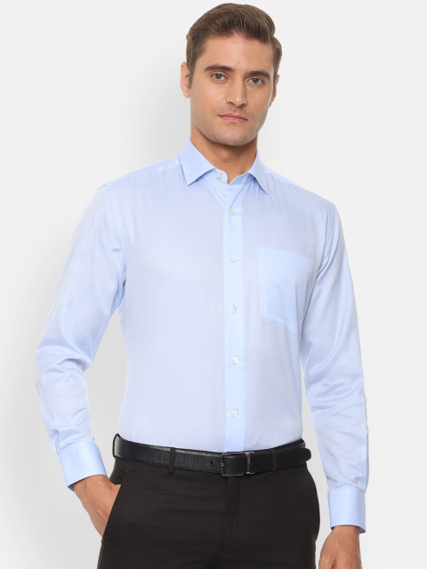

Luxure by Louis Philippe Men Blue Regular Fit Solid Formal Shirt