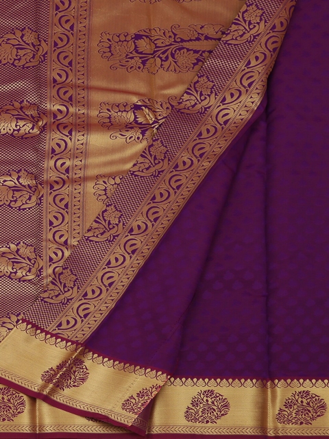 

Pothys Purple & Gold-Toned Art Silk Woven Design Saree