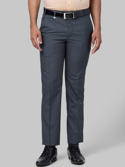 

Park Avenue Men Blue Skinny Fit Solid Formal Trousers