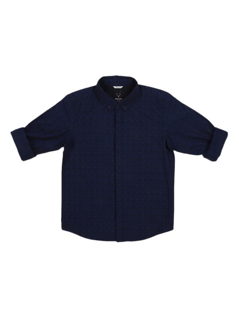 

Allen Solly Junior Boys Navy Blue Regular Fit Self Design Casual Shirt
