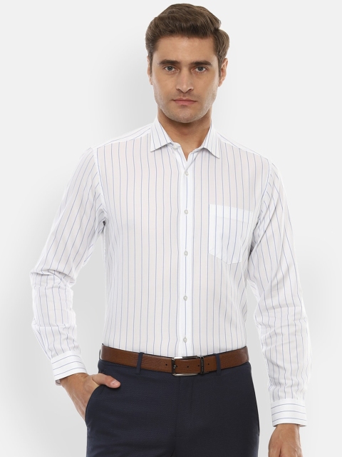 

Van Heusen Men White Regular Fit Striped Formal Shirt