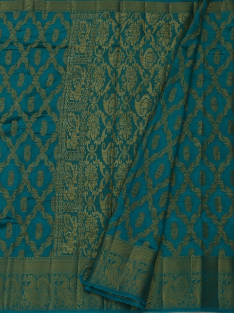 Pothys Blue Woven Design Jute Silk Saree