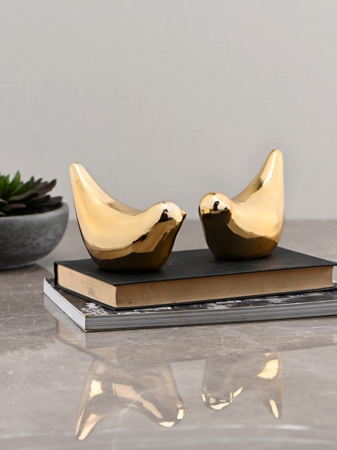 

Pure Home and Living Set of 2 Gold-Toned Birds Showpiece