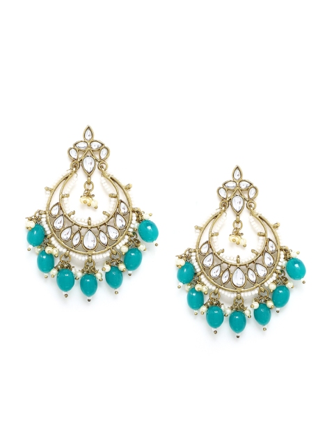 

Kairi Green & Gold-Toned Circular Chandbalis