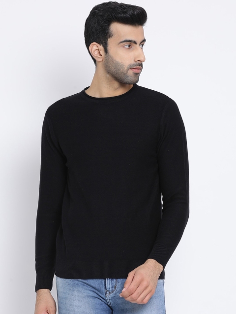 

Richlook Men Black Solid Casual Fit Sweater