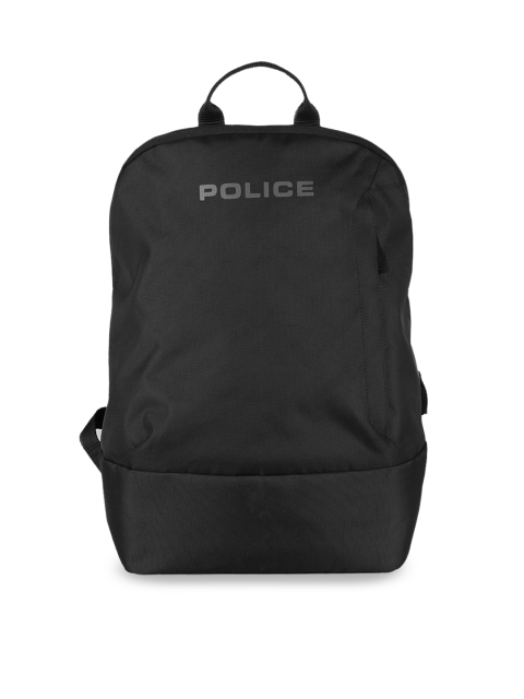 

Police Black Solid Premium Quality Lightweight Medium Backpack