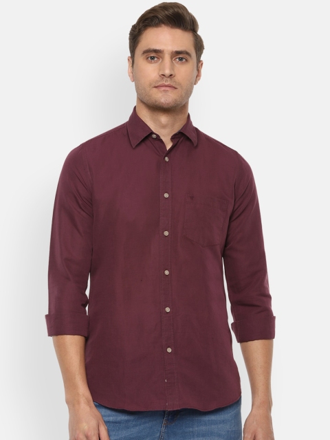 

Van Heusen Sport Men Maroon Slim Fit Solid Casual Shirt