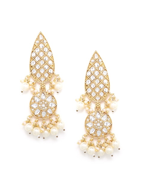 

Kairi Gold-Plated Leaf Shaped Drop Earrings