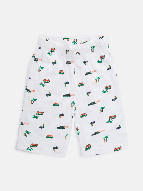 

CHALK by Pantaloons Boys White Printed Regular Fit Regular Shorts