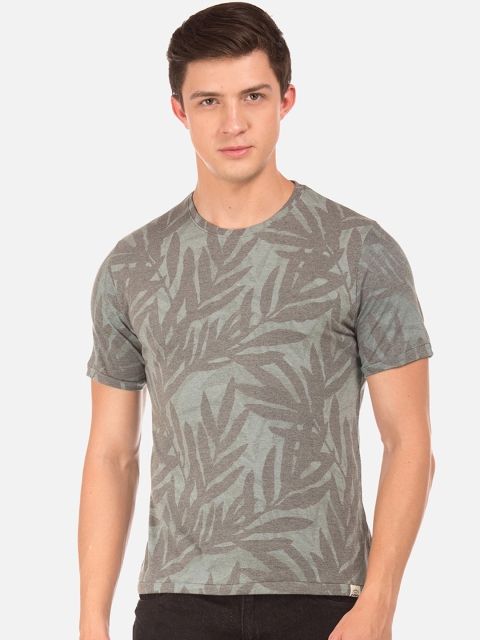 

Cherokee Men Grey Printed Round Neck T-shirt