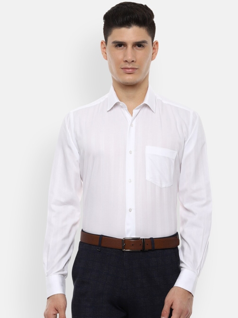 

Van Heusen Men White Regular Fit Striped Formal Shirt