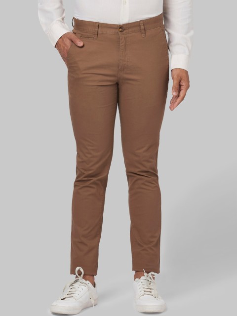 

Park Avenue Men Brown Tapered Fit Solid Regular Trousers