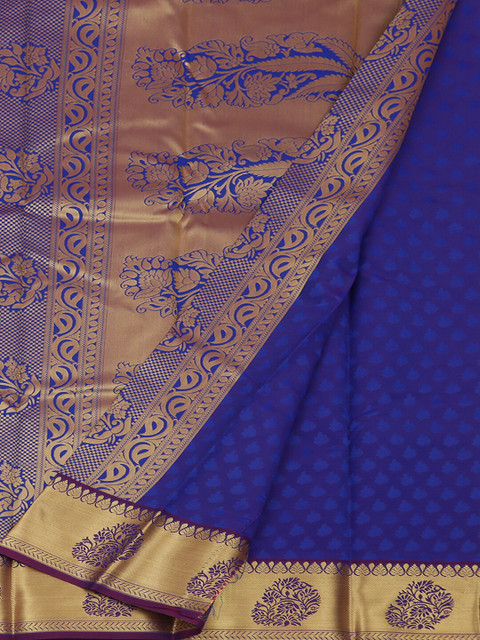 

Pothys Blue Printed Art Silk Saree
