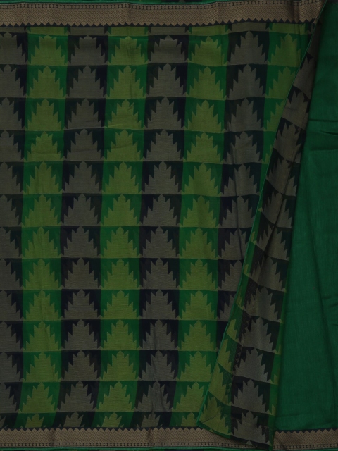 

Pothys Navy Blue & Green Poly Georgette Printed Saree