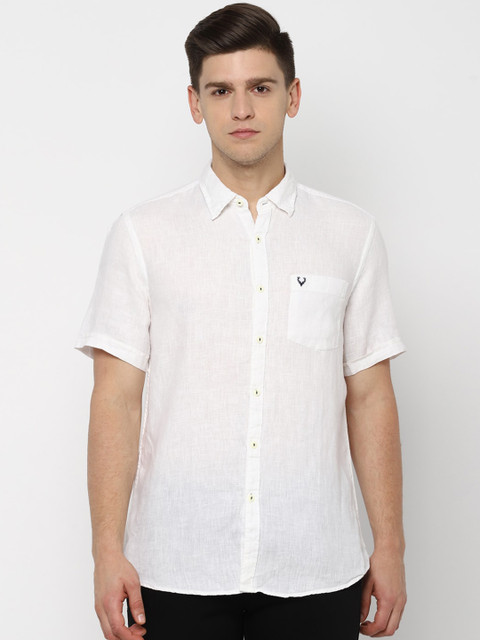 

Solly Jeans Co. Men White Regular Fit Solid Casual Shirt