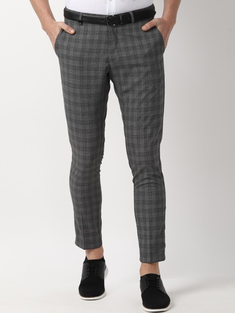 

Louis Philippe Sport Men Grey Slim Fit Checked Regular Trousers