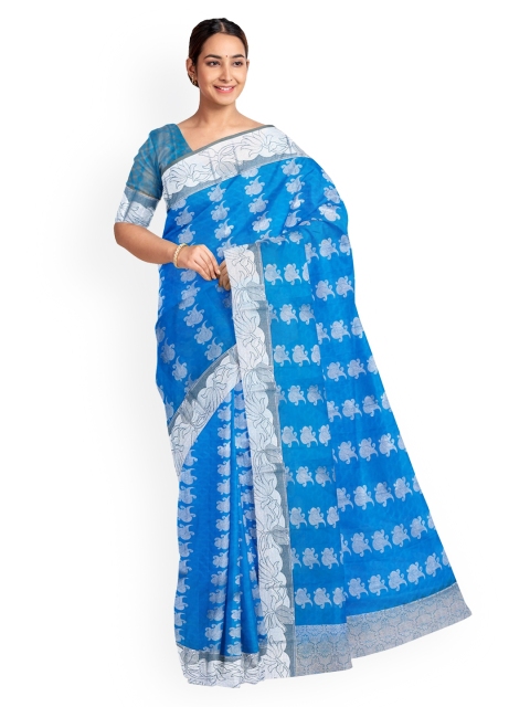 

KLM Fashion Mall Blue Printed Saree