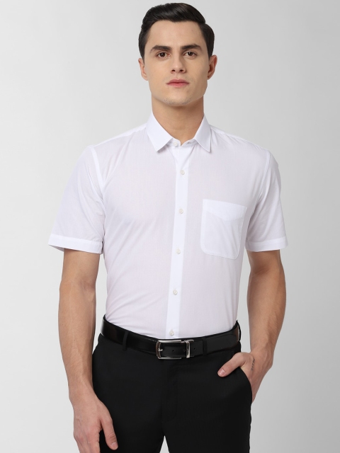 

Peter England Men White Slim Fit Solid Formal Shirt
