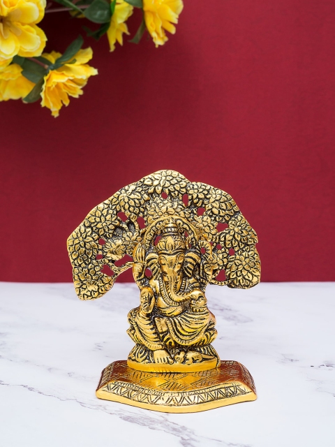 

Golden Peacock Gold-Toned Ganesha With Decorative Big Tree Showpiece