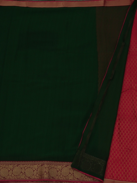 

Pothys Green Solid Poly Georgette Saree