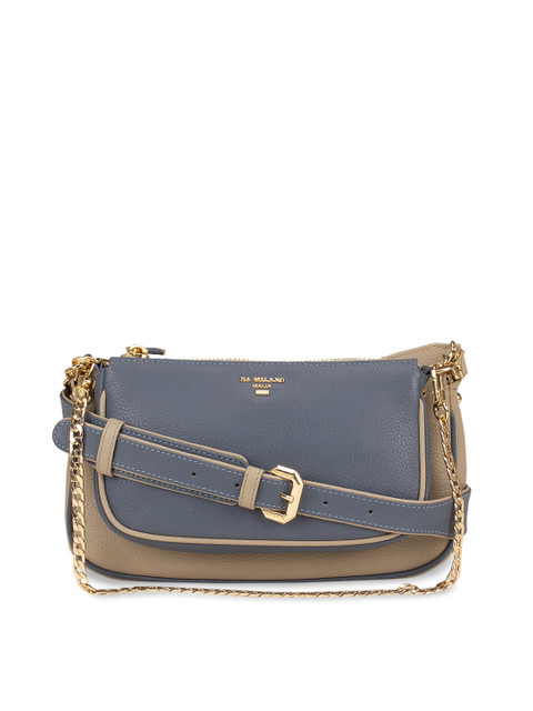 

Da Milano Blue & Off-White Colourblocked Sling Bag