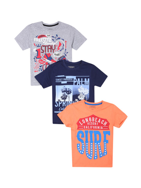 

Cherokee Boys Pack Of 3 Assorted Printed Round Neck T-shirts