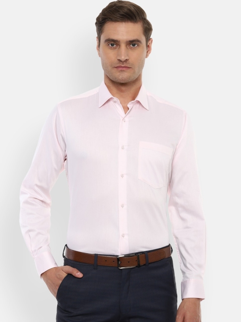 

Van Heusen Men Pink Regular Fit Self Design Formal Shirt