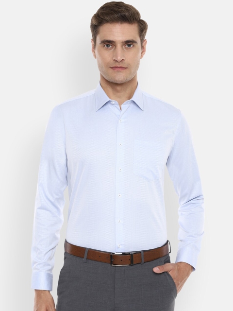 

Van Heusen Men Blue & White Slim Fit Printed Formal Shirt
