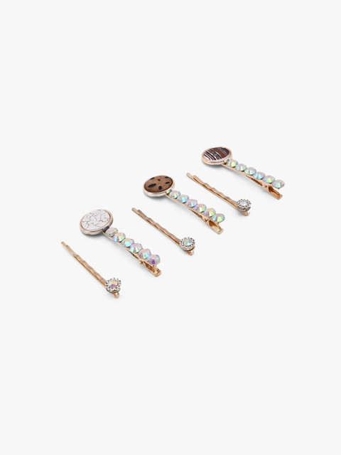 

BuckleUp Multicoloured Embellished Hair Accessory Set, Multi