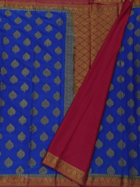 

Pothys Blue Woven Design Poly Georgette Saree