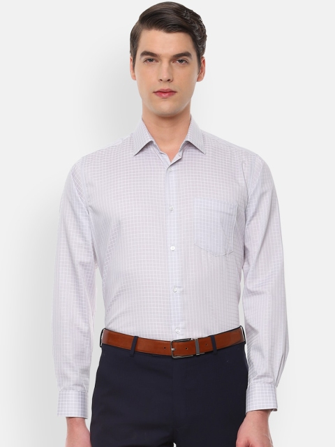 

Van Heusen Men Grey Regular Fit Checked Formal Shirt