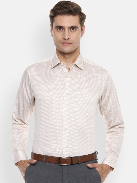 

Van Heusen Men Beige Regular Fit Printed Formal Shirt