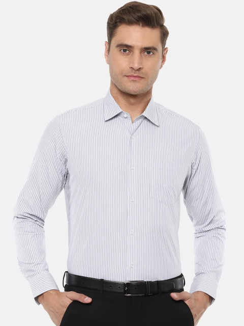 

Van Heusen Men White & Blue Slim Fit Striped Formal Shirt