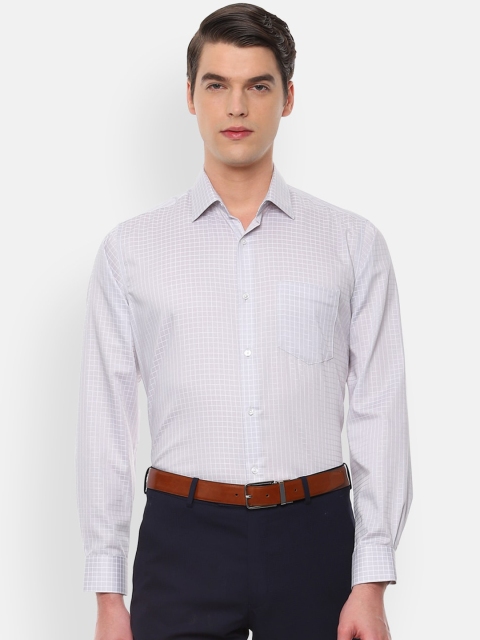 

Van Heusen Men Grey Regular Fit Checked Formal Shirt
