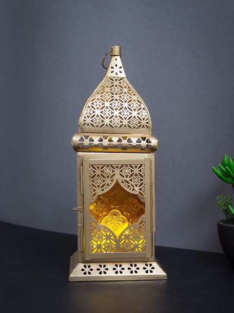 

Golden Peacock Gold Toned Tealight Candle Holder