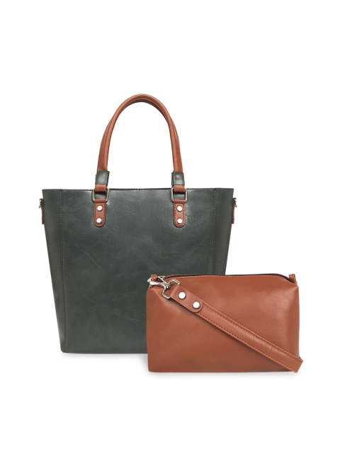 

Toteteca Green Solid Shoulder Bag With Pouch