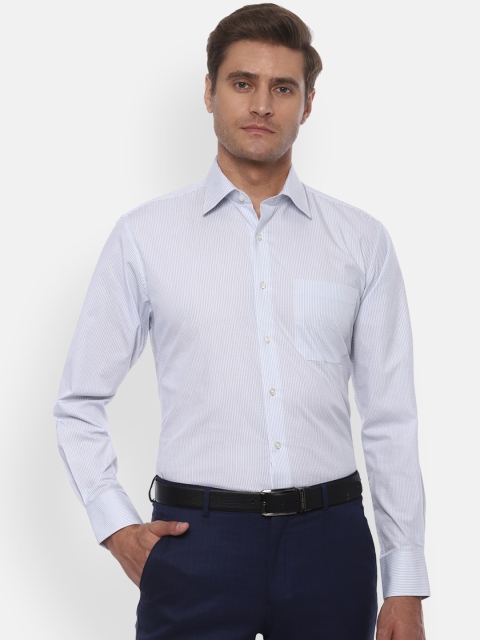 

Louis Philippe Men Blue Regular Fit Striped Formal Shirt