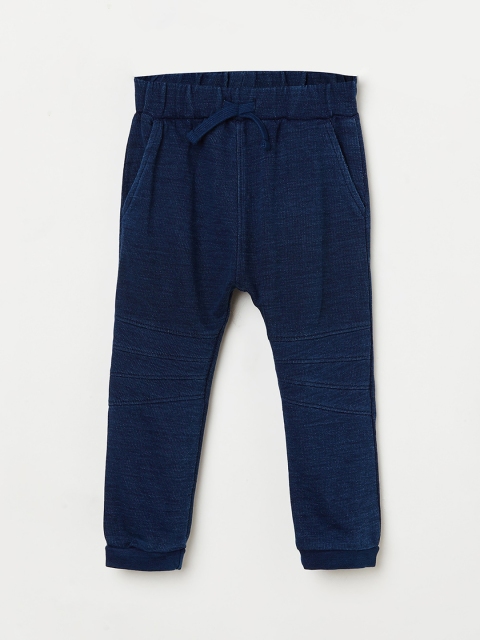 

Juniors by Lifestyle Boys Navy Blue Solid Straight Fit Track Pants