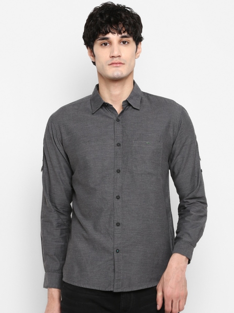 

SPYKAR Men Grey Slim Fit Solid Casual Shirt
