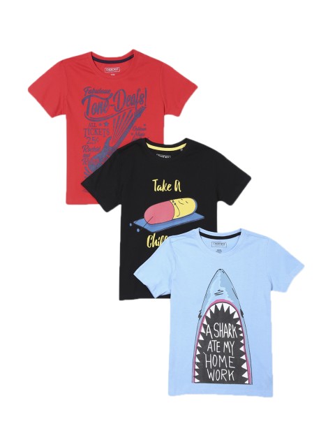 

Cherokee Boys Red Printed Round Neck T-shirt