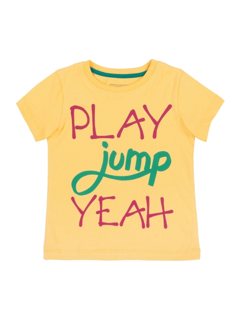 

Cherokee Boys Yellow Printed Round Neck T-shirt
