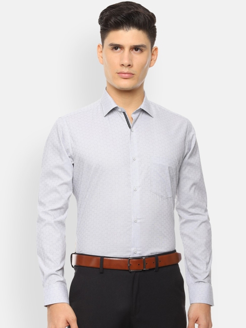 

Van Heusen Men Grey Regular Fit Printed Formal Shirt