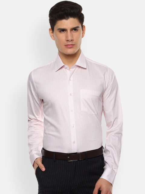 

Van Heusen Men Pink Slim Fit Striped Formal Shirt