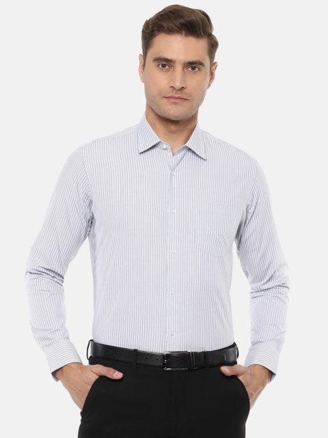

Van Heusen Men White & Blue Slim Fit Striped Formal Shirt