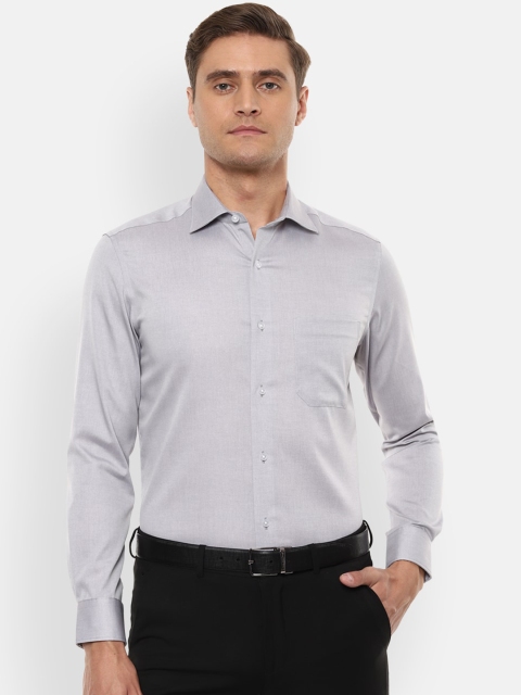 

Louis Philippe Men Grey Regular Fit Solid Formal Shirt