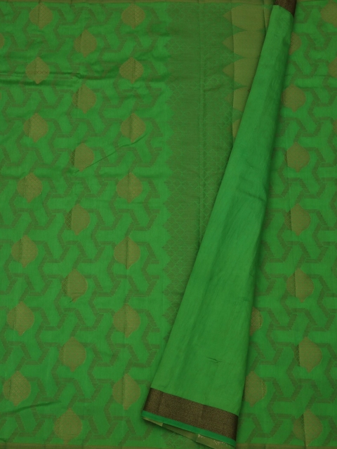 

Pothys Green Woven Design Jute Silk Saree
