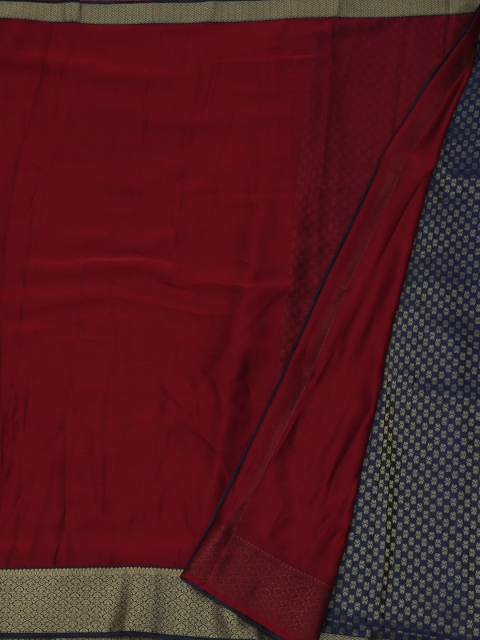 

Pothys Maroon Solid Poly Georgette Saree