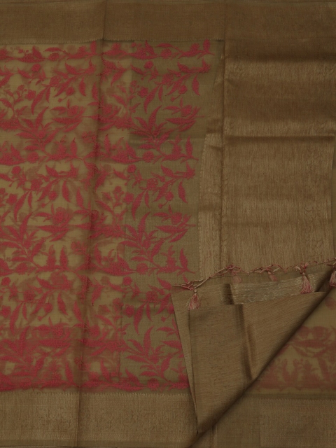 

Pothys Beige Woven Design Saree, Brown