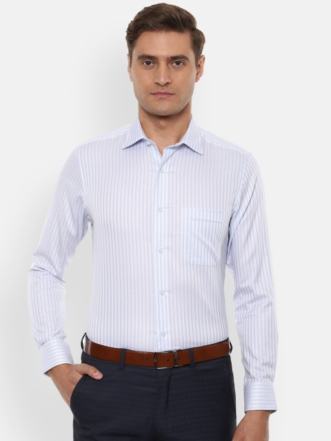 

Louis Philippe Men Blue Regular Fit Striped Formal Shirt