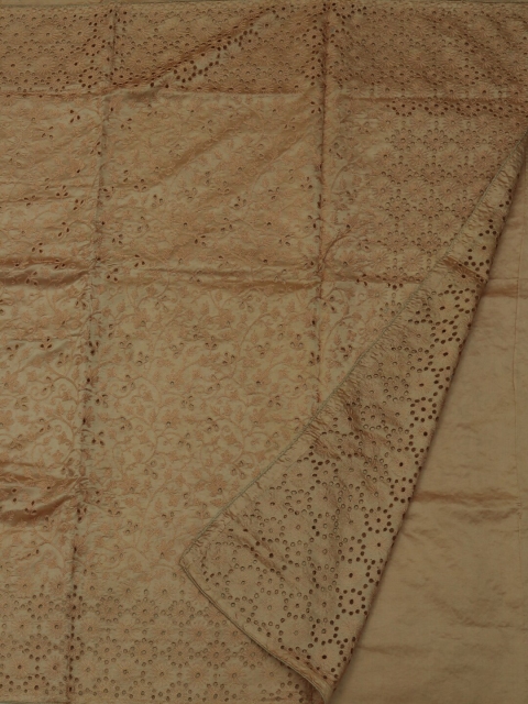 

Pothys Beige & Black Jute Silk Solid Saree